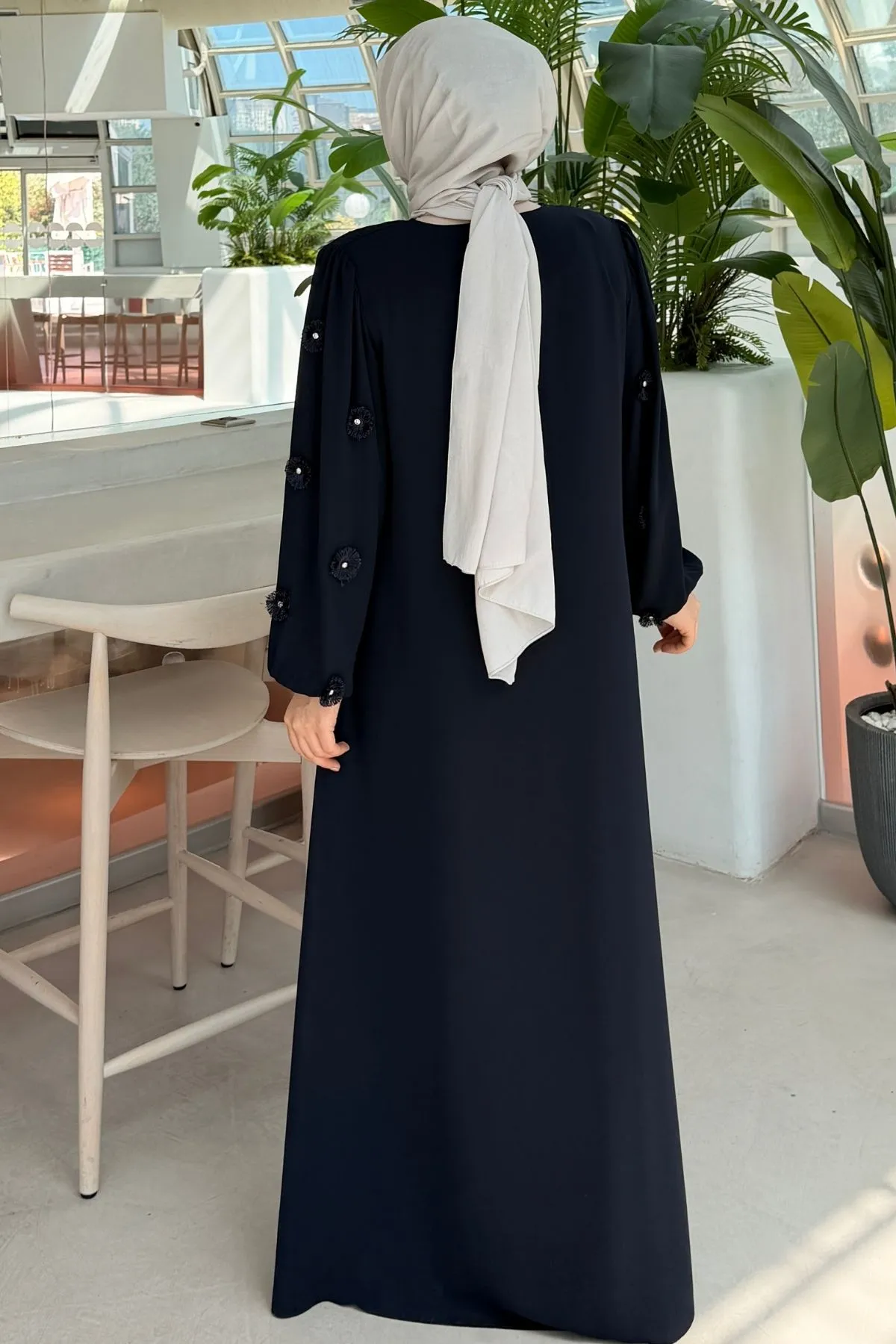 Rabia Çiçek Detaylı  Ferace 697 -Laci
