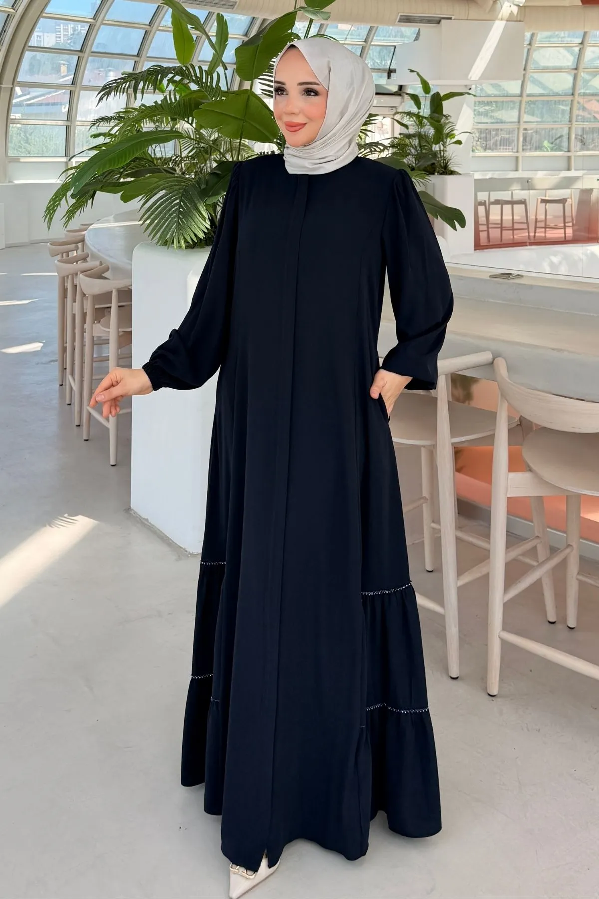 Fırfır Detaylı Rabia Ferace 712 - laci