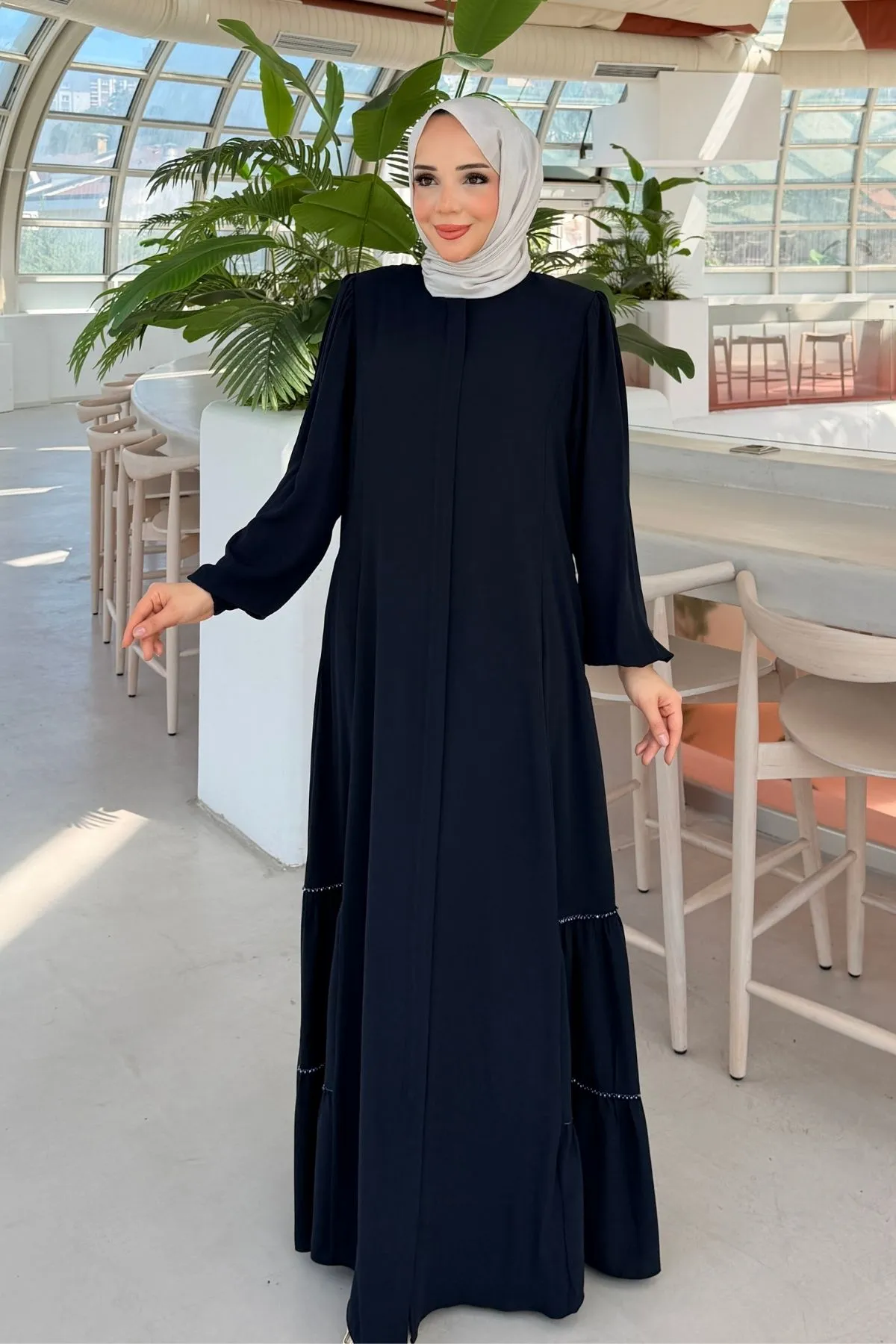 Fırfır Detaylı Rabia Ferace 712 - laci