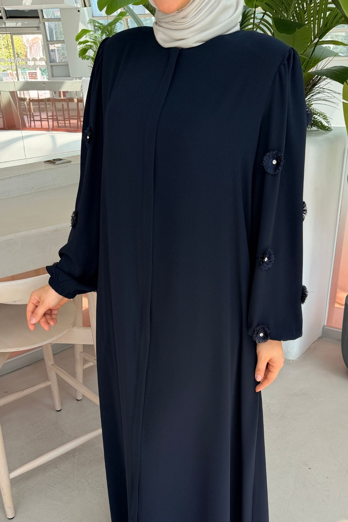 Rabia Çiçek Detaylı  Ferace 697 -Laci