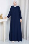 Leopar Şerit Detaylı Fermuarlı Ferace 1096 – Laci